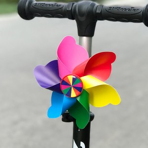 초등 유아 킥보드 바람개비 씽씽카 악세서리 기둥형, 1바람개비기둥-공룡, 2바람개비기둥-색동