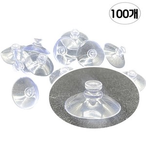올트레이드 다목적 평면 큐방 흡착판 22mm, 100개, 투명