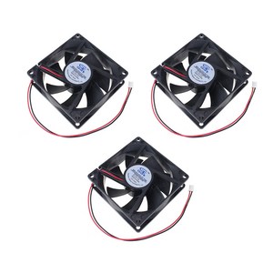 JK 쿨러80mm 컴퓨터 쿨링팬 공냉식냉각 2핀 FAN, 3개