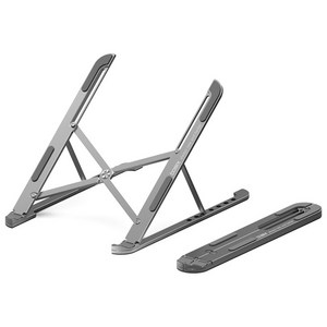BASIX 초경량 알루미늄 노트북 거치대 BST-30 슬림엣지3.0 접이식 휴대용 맥북 프로 에어 받침대 스탠드 그레이, 1개