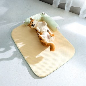 이엔비 반려동물 강아지 고양이 매트 방석, 옐로우, 1개