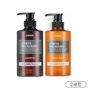 쿤달 네이처 샴푸 + 바디워시 일랑일랑, 2개, 500ml