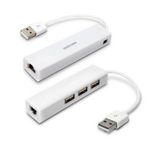 유니콘)USB2.0 유선랜카드+허브 3포트(ULAN-203H), 본상품