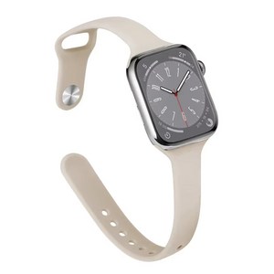 밴드톡 애플워치 호환 슬림 스포츠 실리콘 스트랩 10 9 8 7 6 5 3 42mm 41mm 40mm 38mm 49mm 46mm 45mm 44mm 울트라 SE2 밴드, 스타라이트