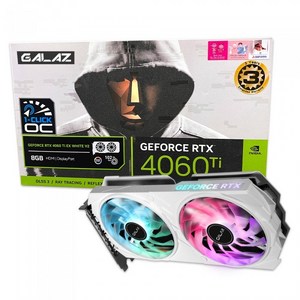 갤럭시 갤럭시 GALAZ 지포스 RTX 4060 Ti EX WHITE OC V2 D6 8GB, 단일모델