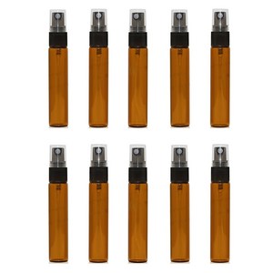 모든유통 10ml 갈색 유리 향수 스프레이 미니 샘플 공병 10개 묶음
