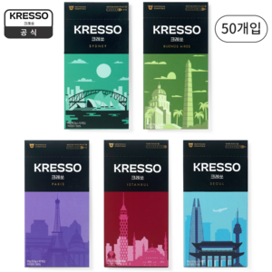 크레쏘 네스프레소 호환 캡슐커피 월드 인스피레이션 5종 세트, 5개, 10개입, 5.5g
