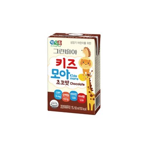 그린비아 키즈모아 초코맛 성장기어린이 어린이 간식, 6개, 150ml