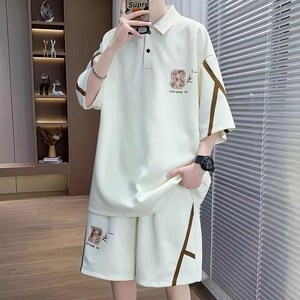 Lumi 여름 남성 트레이닝복 세트 심플 캐주얼 반팔티 반바지 오버핏 트레이닝 운동복 상하세트 빅사이즈