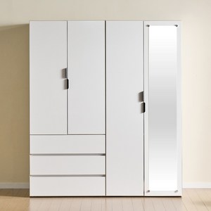 레브리 LPM 1600 3서랍 거울도어 옷장 장농, 화이트