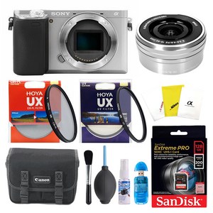 소니 A6400 16-50 KIT 실버 + 128GB + 카메라가방 + 호야 UV + CPL + 악세사리 패키지