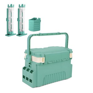 루아 낚시 가방 휴대용 손가방12L/6L+로드거치대 2개+물컵걸이, 1개, 그린+화이트