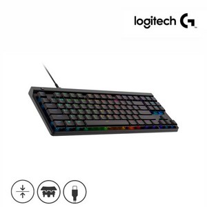 로지텍 G515 TKL 유선 텐키리스 게이밍 키보드, 갈축, G515 TKL 유선 키보드, 블랙