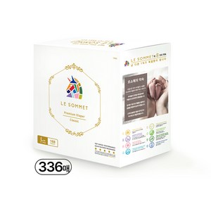 르소메 프리미엄 밴드형 기저귀, 대형(L), 336매