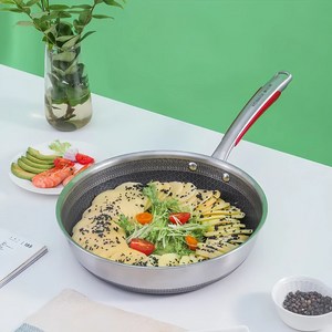 코바흐 316L 양면 무늬 깊은 프라이팬 실버 + 블랙, 1개, 28cm