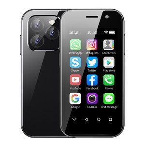 SOYES XS14 Pro 3GB RAM 32GB ROM 슈퍼 미니 스마트폰 4G LTE 3.0인치 화면 Android 12.0 옥타코어 프로세서 귀여운 소형 핸드폰 선물, Black