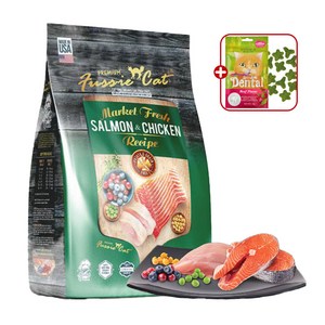 퍼시캣 연어&치킨 고양이 소화잘되는 그레인프리 저알러지 사료, 1개, 1kg, 닭+연어