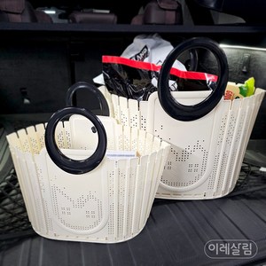 이레살림 틈틈 접이식 다용도 바구니 대용량 빨래바구니 접이식 장바구니 세탁바구니, 레트로블랙
