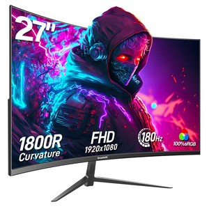 34인치 울트라와이드 커브드 게이밍 모니터 165Hz UWQHD 4k 27인치 모니터 180Hz FHD 커브드 컴퓨터 화면 Gawfolk 할인중, 70cm, 27inch 1k 180Hz