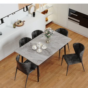WISFOR 포세린 세라믹 12T 식탁 테이블 1200mm 4인용 6인용 단품, 그레이