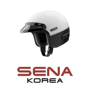 세나블루투스 Surge 서지 블루투스 오픈페이스 클래식 헬멧, M, 글로시 화이트