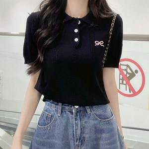 폴로 아이스 실크 여성 반팔티