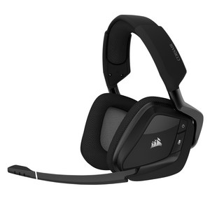 커세어 보이드 RGB 엘리트 무선 7.1채널 컴퓨터 게이밍 헤드셋, 헤드셋 VOID RGB ELITE Wireless Carbon, 블랙