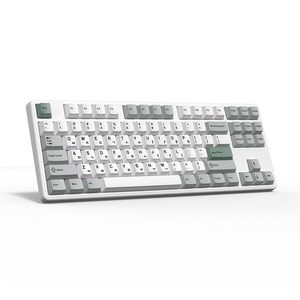 한성컴퓨터 3모드 폼떡 윤활 가스켓 유무선 기계식 텐키리스 키보드, GK797PRO HMX라벤더 또각45G, 메탈 화이트