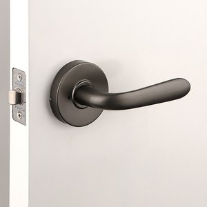 문고리 욕실문 방문 손잡이 도어락 STL-212 블랙 그레이(항균코팅) 다크그레이, 1개