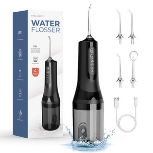 스타일닥터 특허기술 구강세정기 휴대용 무선 방수 노즐팁4개, 1pcs-블랙