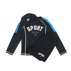 뉴발란스 키즈 래시가드 스포티 유니 2 IN 1 NK9RE2102B