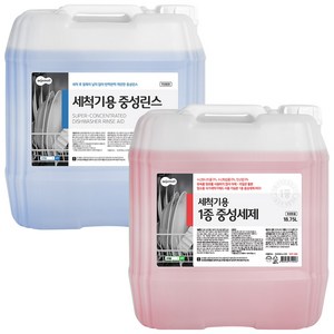 세제몰 업소용 중성세제(레드)+중성린스 세트 1+1, 2개