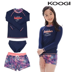 쿠기 여아동 래쉬가드 수영복 KG-L657 4종세트