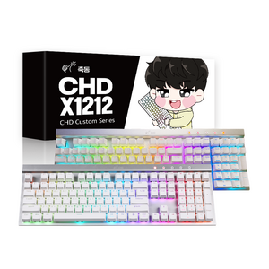 축동 CHD X1212 ALU 기계식 키보드 리니어 수제 윤활 PBT 이중사출 키캡 프리미엄 화이트 컬러 알루미늄 상판 RGB 백라이트, CHDX1212 ALU, 리니어축