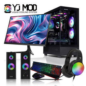 YJMOD 게이밍컴퓨터 풀세트 모니터포함 올인원PC 배그 롤 로스트아크 피파 서든어택, 9800X3D RTX5080, WIN11 Home, 1TB, 32GB, 블랙, 지포스 RTX 4060 Ti