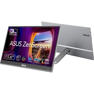 ASUS ZenScreen 16인치 OLED USB-C 휴대용 모니터MQ16AHE - 풀 HD 100 DCI-P3 1ms HDR-10 미니 HDMI 아이 케어 근접 센서 360