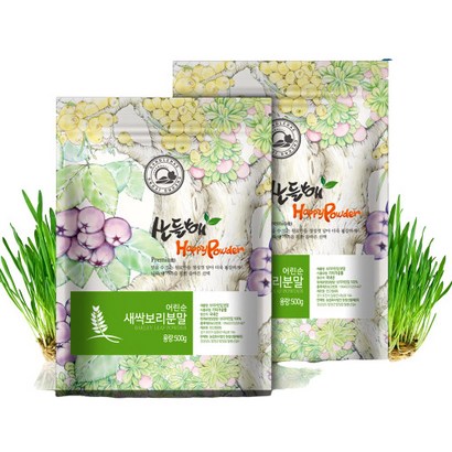 산들해 국산 어린순 새싹보리 분말가루 새싹보리