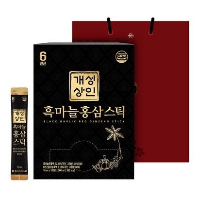 개성상인 흑마늘 홍삼스틱 쇼핑백 리뷰후기
