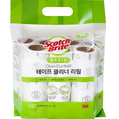 실속형 베이직 테이프클리너 대형 리필 7개
