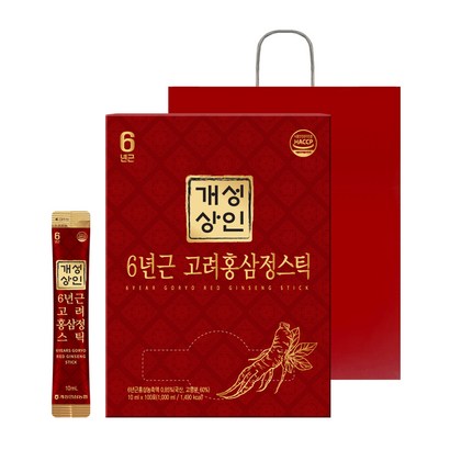 개성상인 6년근 고려홍삼정스틱 100개입 쇼핑백 리뷰후기