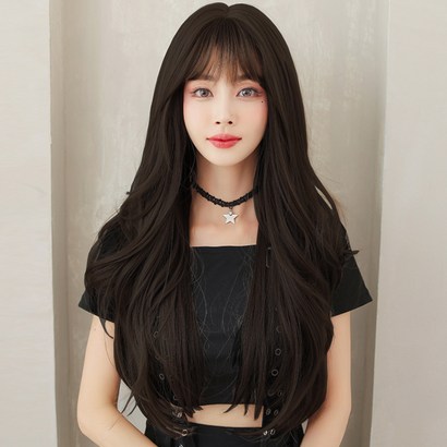 하이유니 그레이스웨이브 롱헤어 전체가발 가발망 거치대