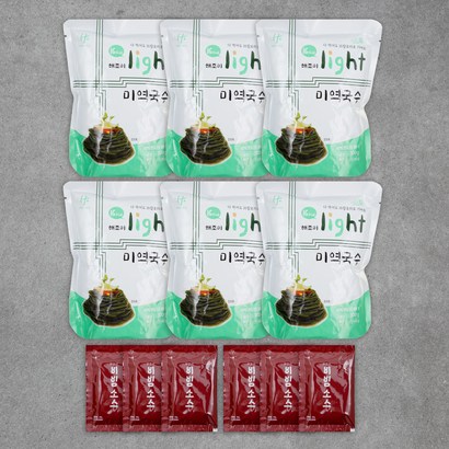 해조미 라이트16 미역국수 6ea 비빔소스 6ea