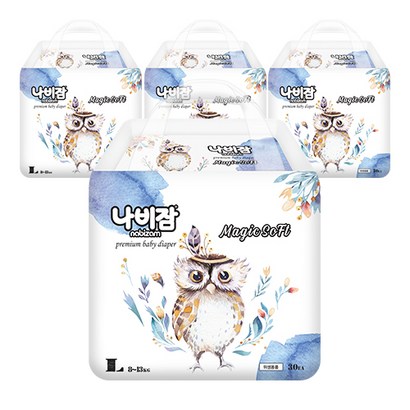 나비잠 매직소프트 팬티형 기저귀 아동공용 대형 4단계 리뷰후기