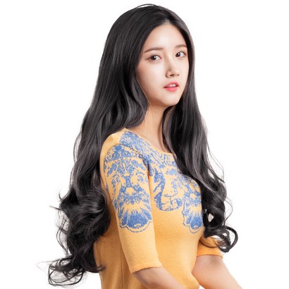 단색웨이브 붙임머리