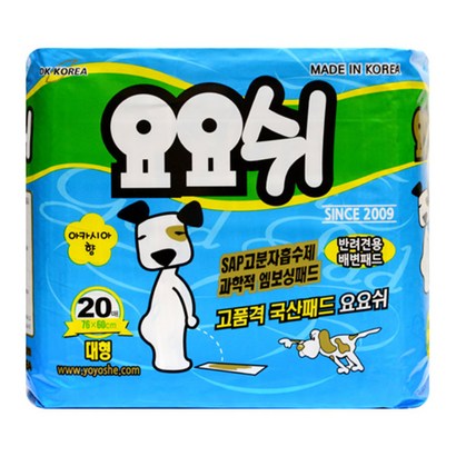 요요쉬 반려견용 배변패드 스카이 아카시아향 20매입
