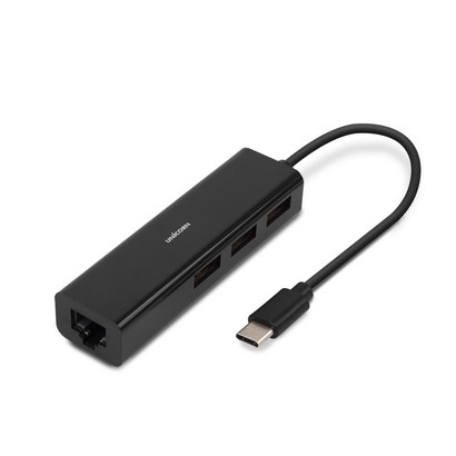 유니콘 C타입 유선랜 어댑터 노트북용 USB 20