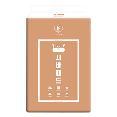 딩동펫 시바 애견 배변패드 고급형 레몬향 100매