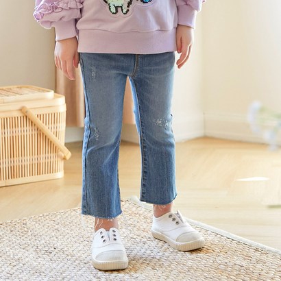 라라아망 여아용 뒷트임 부츠컷청바지