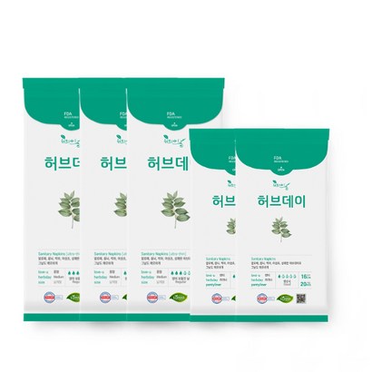 허브데이 생리대 중형 3개 팬티라이너 2개