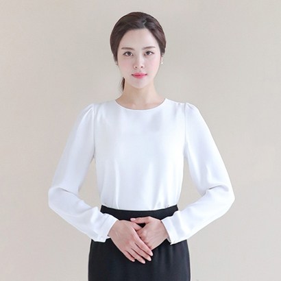 더웨이나인 긴팔 라운드 쉬폰 블라우스 리뷰후기